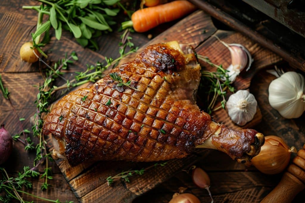 Cuisson parfaite d’une cuisse de canard au four