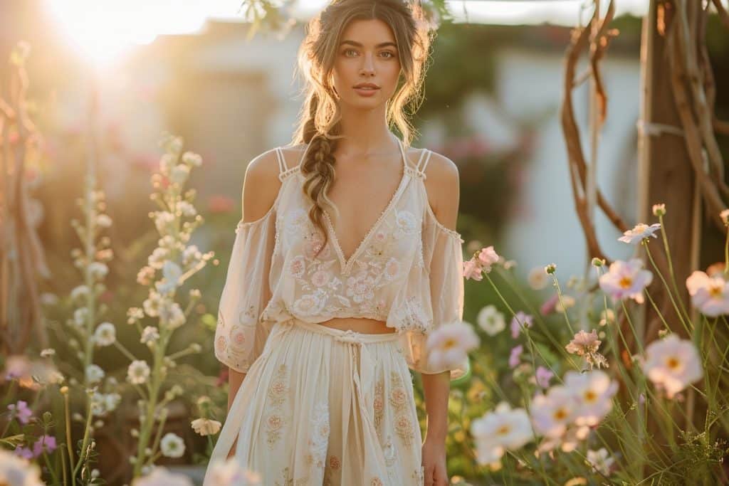 Privé : Ensemble pantalon tunique fluide pour mariage : inspirations