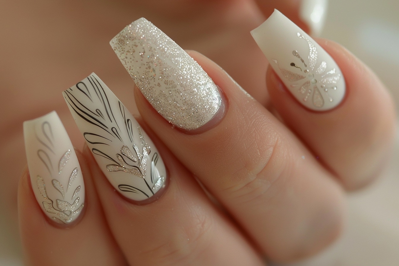 Privé : Tendance et conseils pour des ongles blancs pailletés