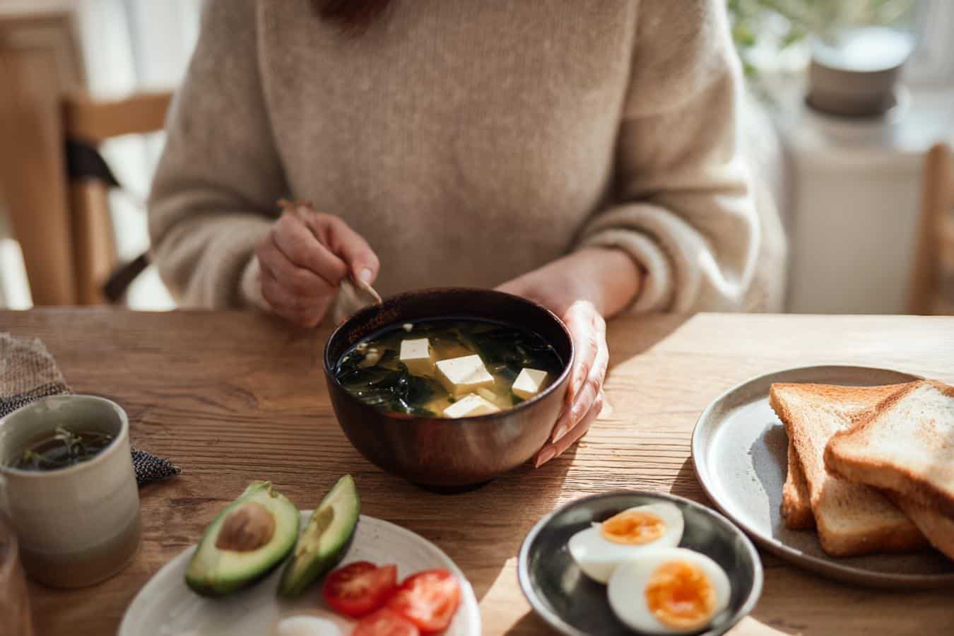 soupe miso bol ingredients sains